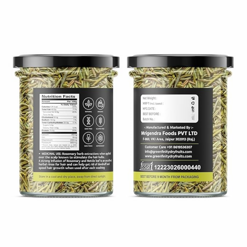 Pretty Nutty 100% Natural Rosemary Dried Leaves | Grocsy