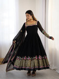 Prazu Fashion Black Georgette Embroidered Sequence Anarkali Suit | Grocsy