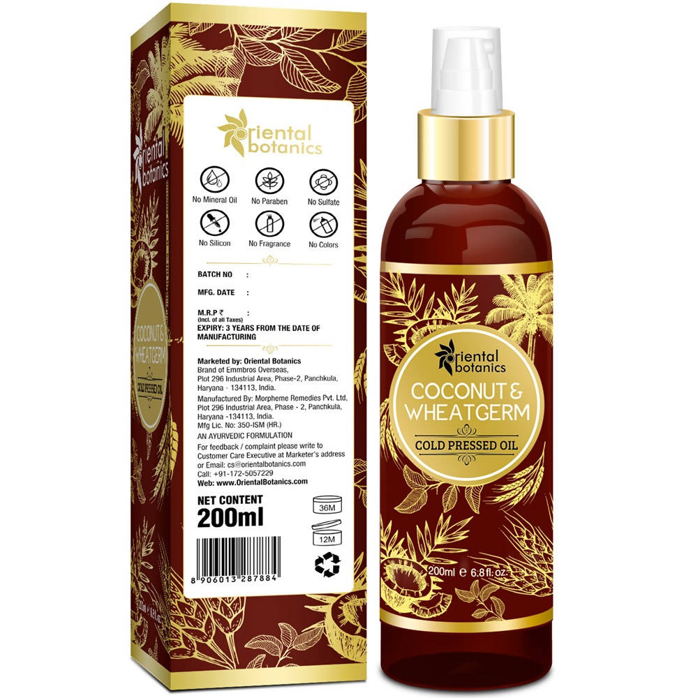 Oriental Botanics Coconut & Wheatgerm Cold Pressed Oil | Grocsy
