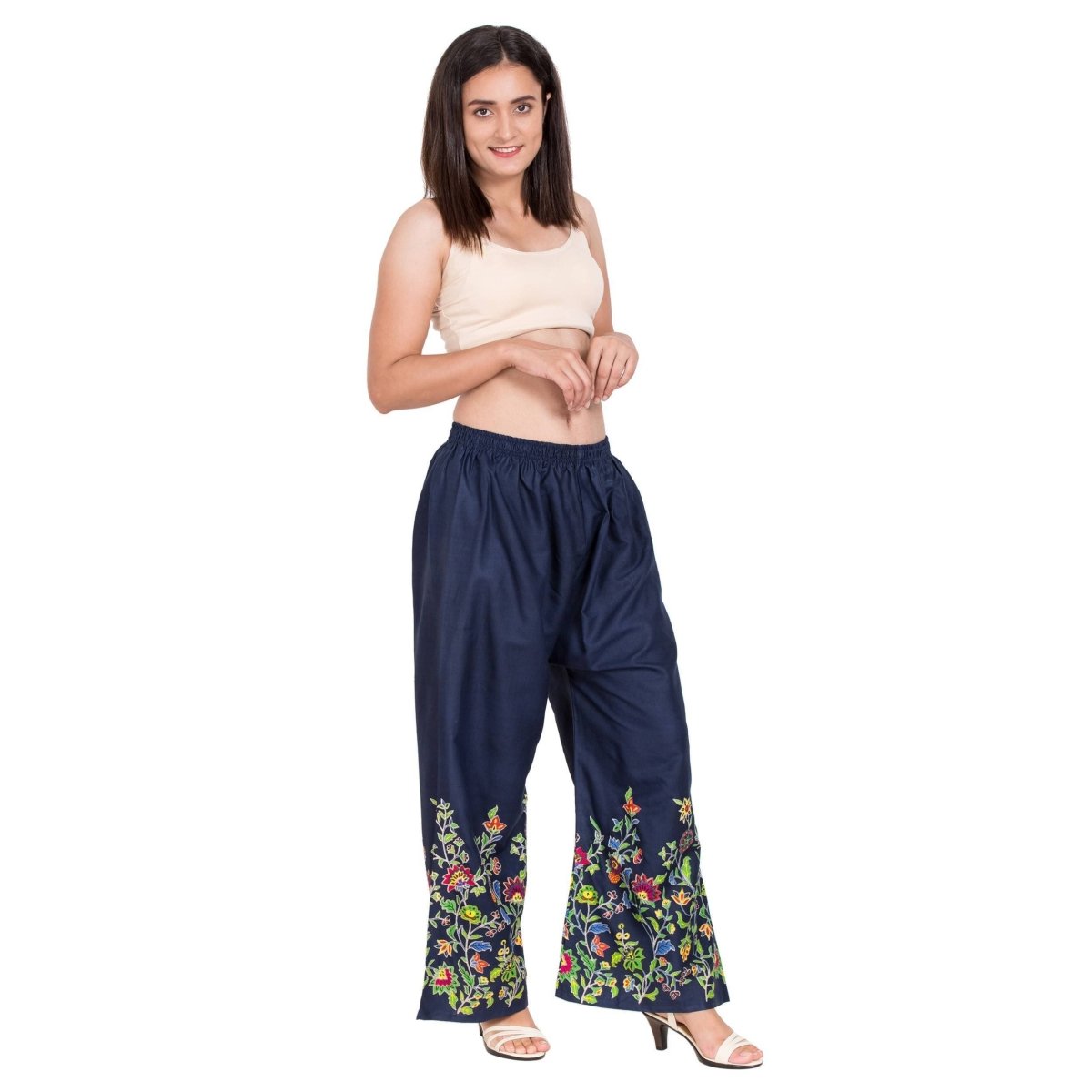 Asmaani Navy Blue Color Digital Print Sarara | Grocsy