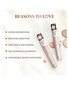 Just Herbs Full Cover Filter Finish Concealer with Kumkumadi & Rice Starch - 06 Beige | Grocsy