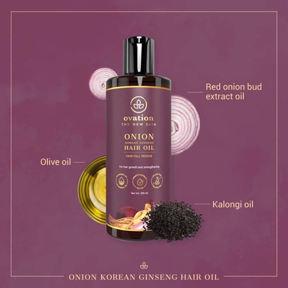 Ovation Onion Korean Ginseng Hair Oil | Grocsy