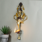 CraftVatika Ganesha Design Spiritual Brass Bell Oil Diya Lamp | Grocsy