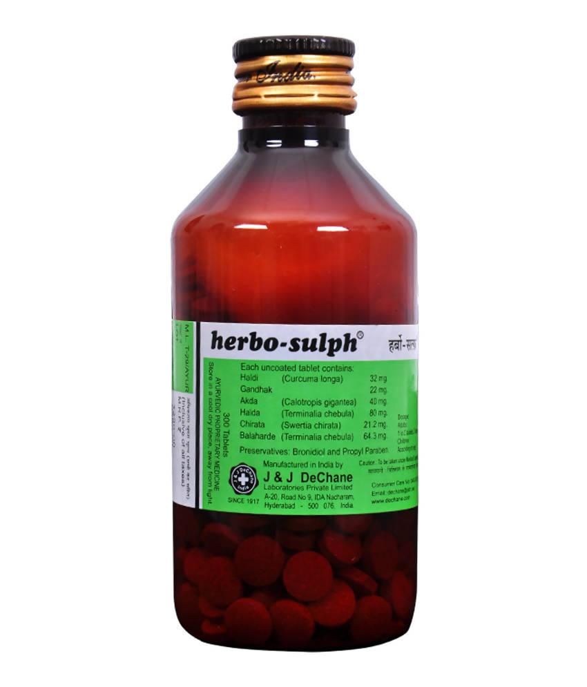J & J Dechane Ayurvedic Herbo Sulph Tablets | Grocsy