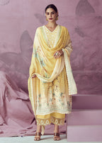 Yellow Muslin Cotton Printed Trendy Salwar Kurta Set - Emponline | Grocsy