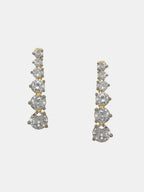 Diamond Neckpiece with Dangler Diamond Earrings- Ruby Raang | Grocsy