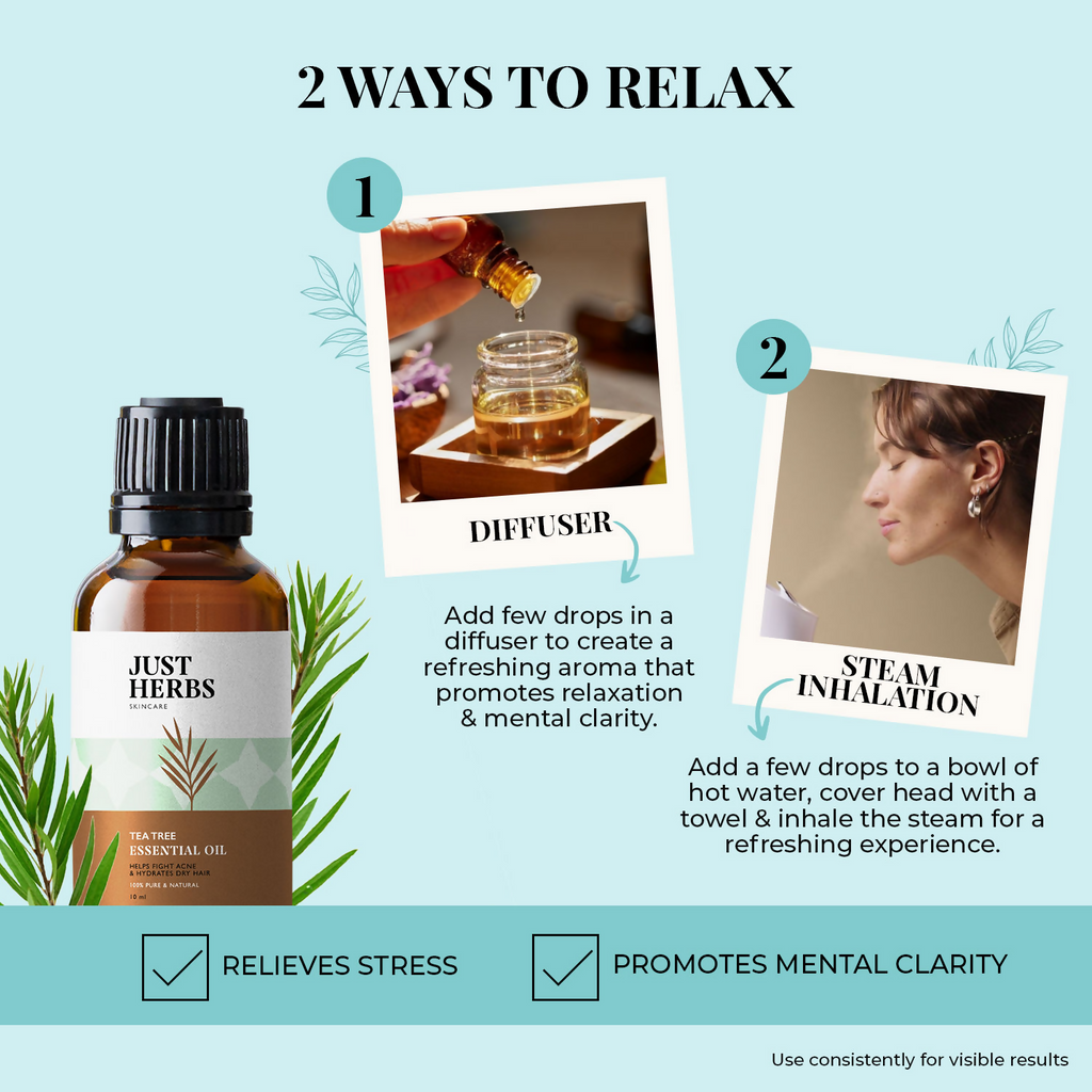 Just Herbs Tea Tree Essential Oil | Grocsy