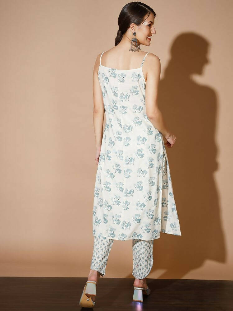 Myshka Women Multi-Floral Kurta & Trousers | Grocsy
