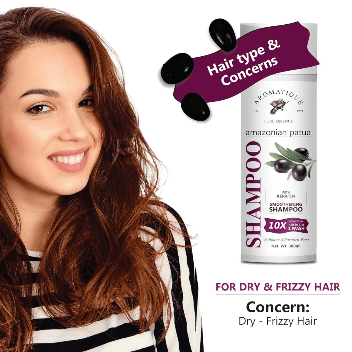 Aromatique Shampoo Patua & Keratin Hair Smoothening Shampoo | Grocsy