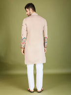 Vastranavya Ivory Exclusive Festival Wear Viscose Silk Thread & Sequence Embroidered Work Kurta | Grocsy