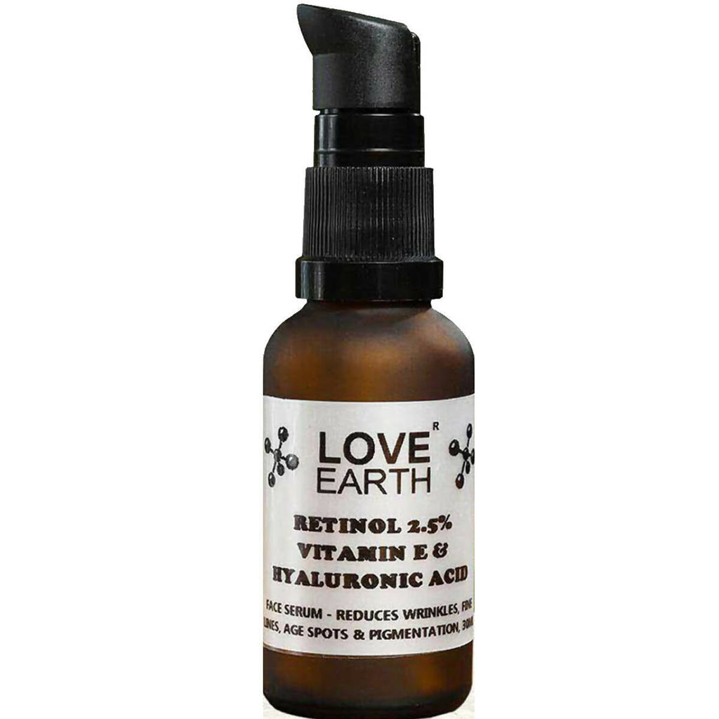 Love Earth Retinol 2.5% Vitamin E & Hyaluronic Acid – Face Serum | Grocsy