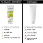 Urban Botanics Tea Tree, Basil & Purifying Neem Face Wash | Grocsy