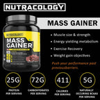 Nutracology Mass Gainer Gain Weight High Protein Weight Gainer With Enzyme Blend | Grocsy