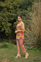 Women's Casual Fashionable Multi Mull Cotton co-ord set - Anya | Grocsy