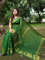 Exclusive Collection Green Beautiful Cotton Silk Saree | Grocsy