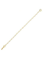 NVR Pearl Studded Classic Gold-Polished 1 Line Ear Chain Ear Cuff | Grocsy