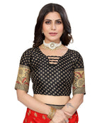 Vamika Red Printed Art Silk Saree | Grocsy