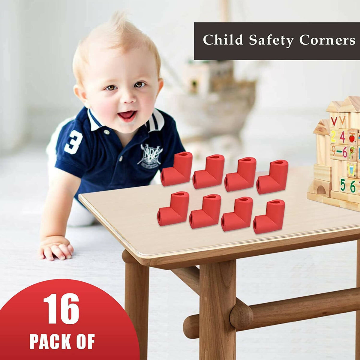 Safe-O-Kid L Shaped Medium Nbr Corner Cushions For Kids Protection | Grocsy