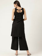 Joban Fashion Black Rayon and Embroidered Work Straight Kurta Bottom Set | Grocsy