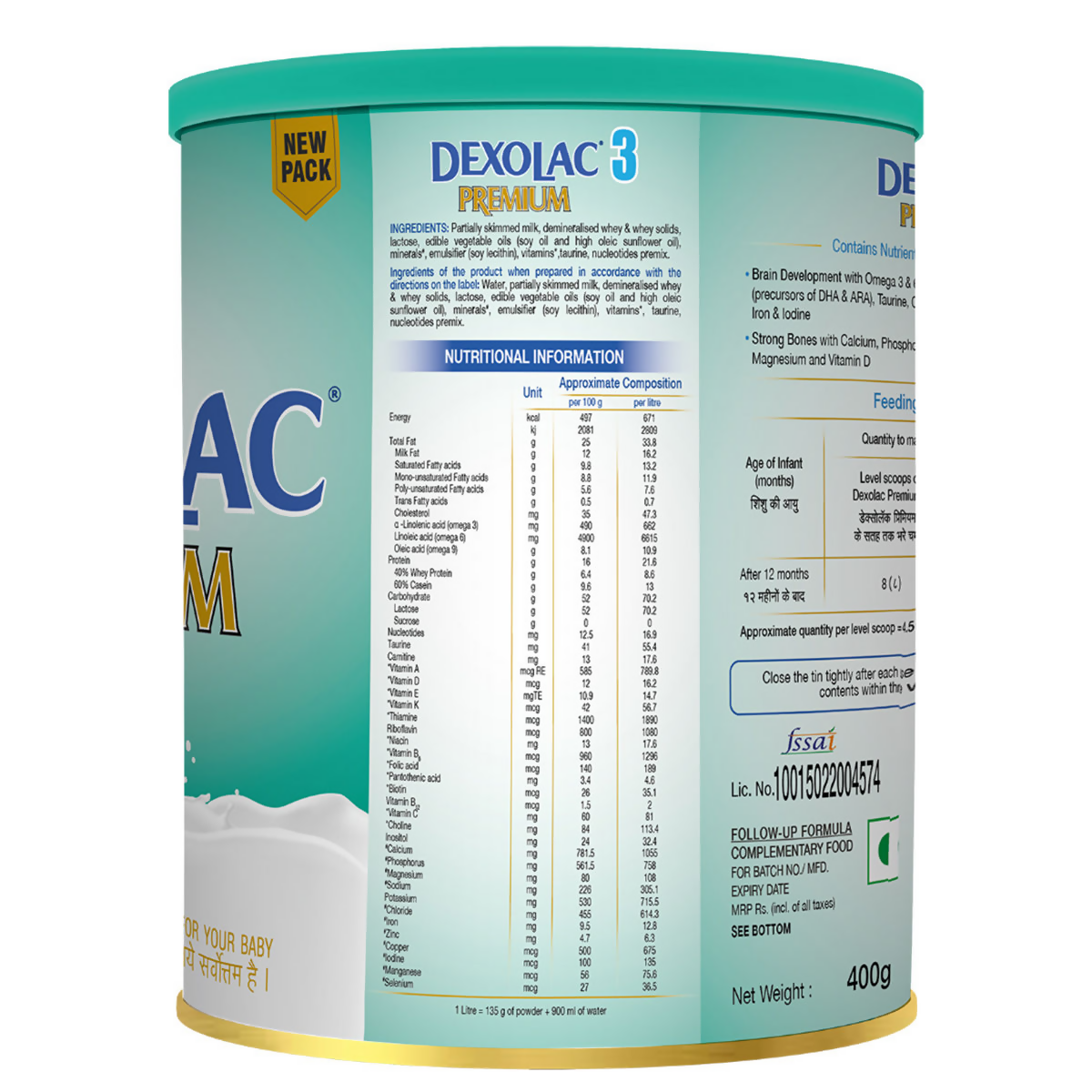 Dexolac Premium Infant Formula Powder Stage 3 (From 12-24 Months) | Grocsy