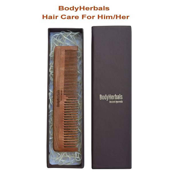 Bodyherbals Neem Wood Double Tooth Dressing Comb | Grocsy