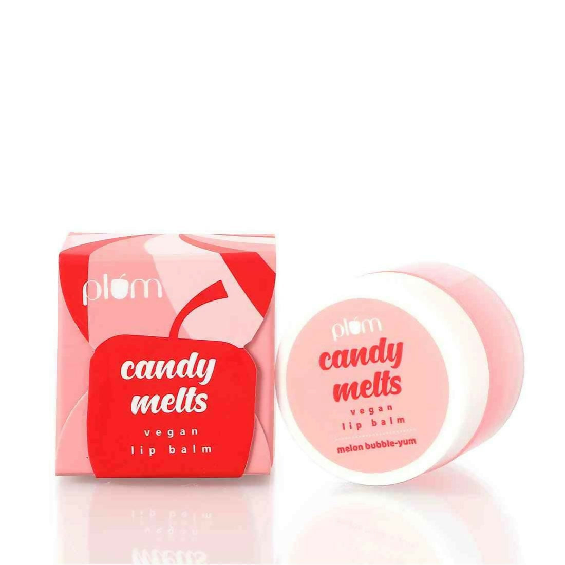 Plum Candy Melts Vegan Lip Balm Red Velvet Love For Dry & Chapped Lips, Natural SPF with Vitamin A | Grocsy