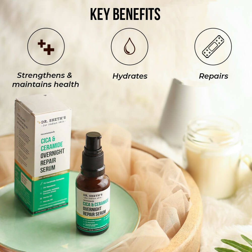 Dr. Sheth's Cica & Ceramide Overnight Repair Serum | Grocsy