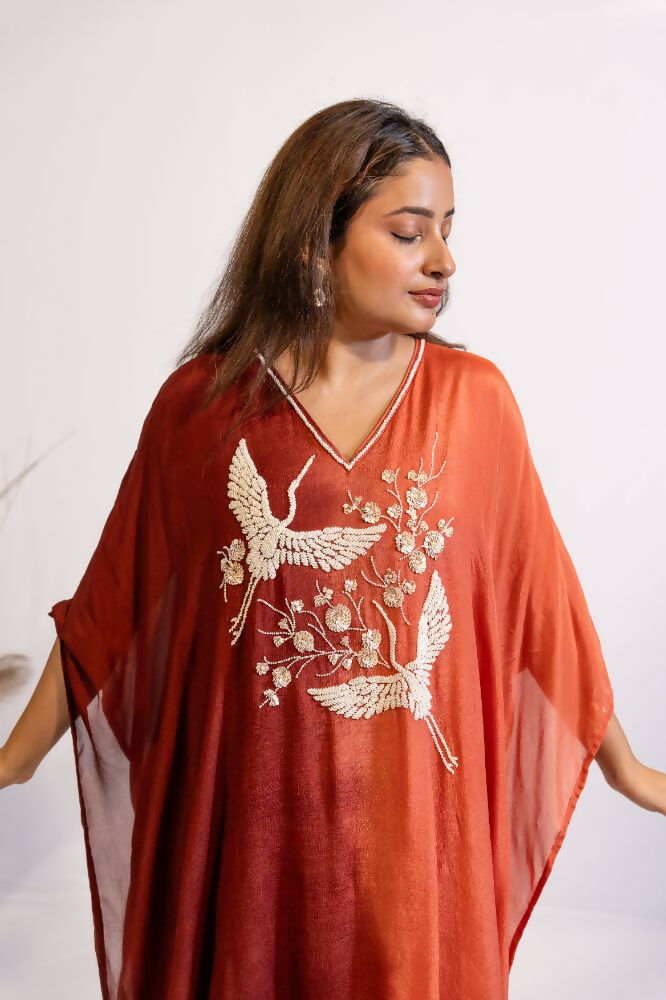Timaraa Rust & Red Ombre Shaded Co-Ord Set | Grocsy
