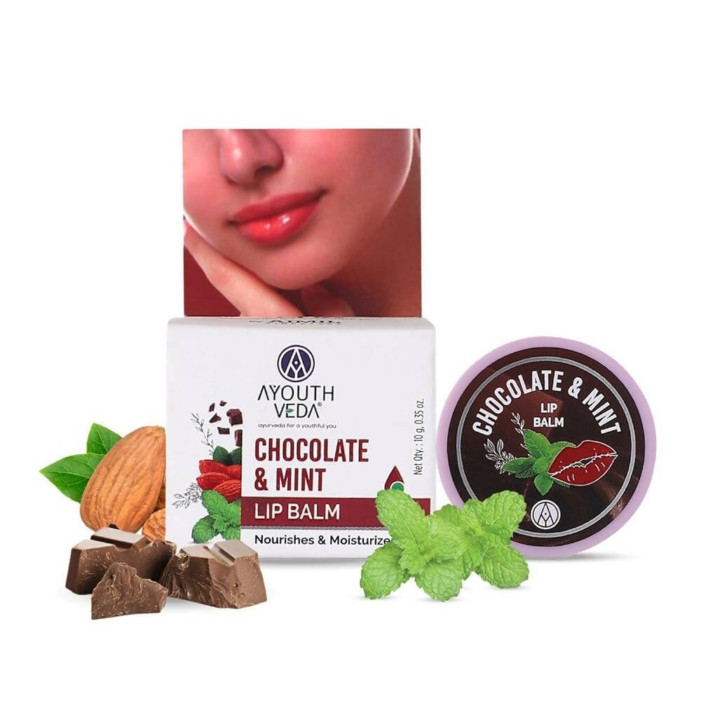 Ayouthveda Chocolate & Mint Lip Balm | Grocsy