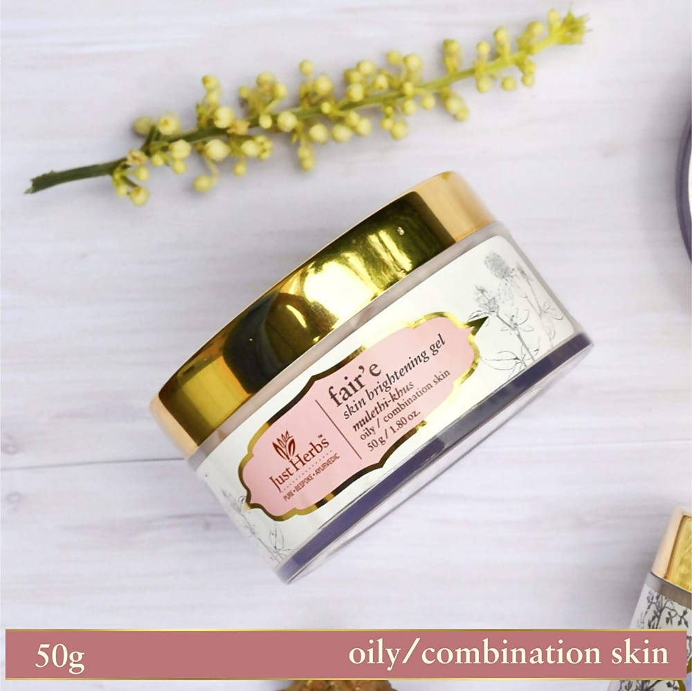 Just Herbs Fair'e Mulethi-Khus Skin Brightening Gel | Grocsy