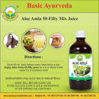 Basic Ayurveda Aloe Amla 50-Fifty Mix Juice | Grocsy