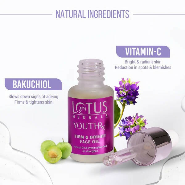 Lotus Herbals Youthrx Firm & Bright Face Oil | Grocsy