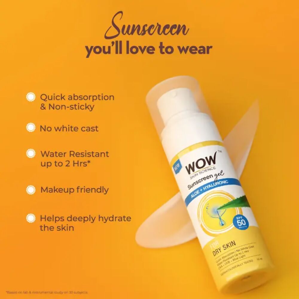 Wow Life Science Sunscreen Gel Dry Skin | Grocsy
