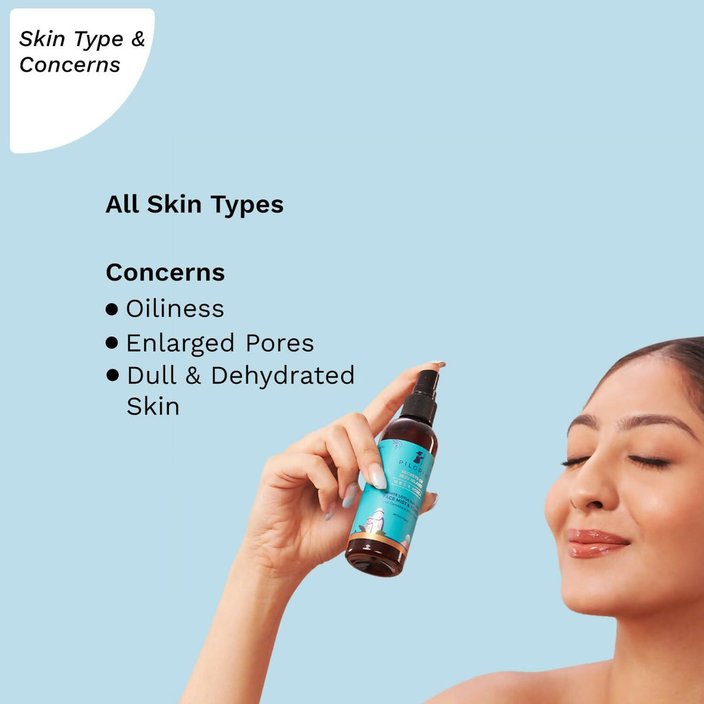 Pilgrim Korean Beauty White Lotus Refreshing Face Mist & Toner With Camellia & Witch Hazel For Glowing Skin | Grocsy