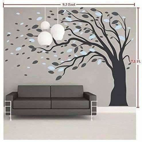 Beautiful Giant Large Tree for Living Room (9.3(L) Feet * 7.1(H) Feet) Wall Sticker | Grocsy