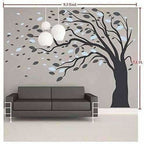 Beautiful Giant Large Tree for Living Room (9.3(L) Feet * 7.1(H) Feet) Wall Sticker | Grocsy