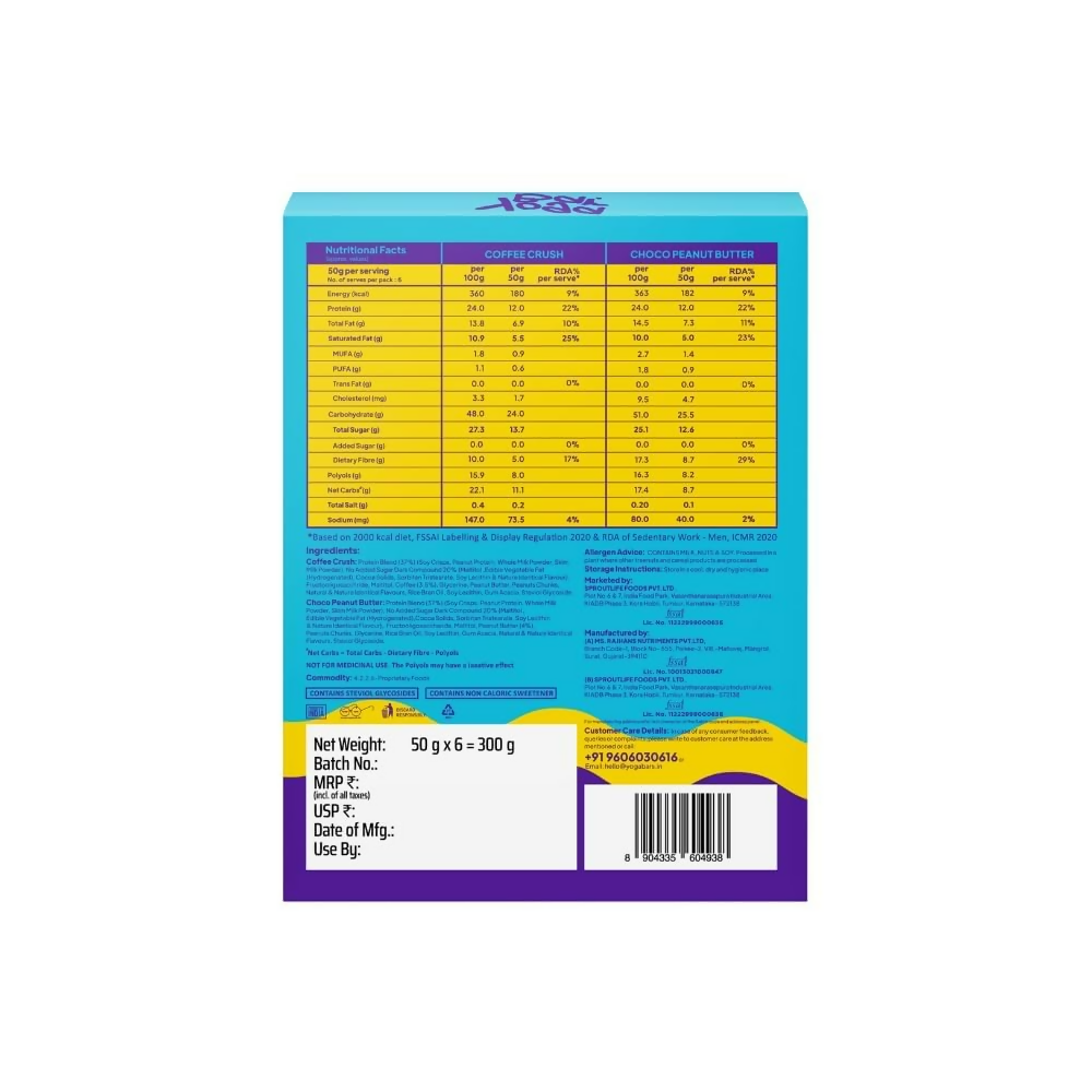 Yoga Bar Variety Pack 12g Strong Protein Bars | Grocsy