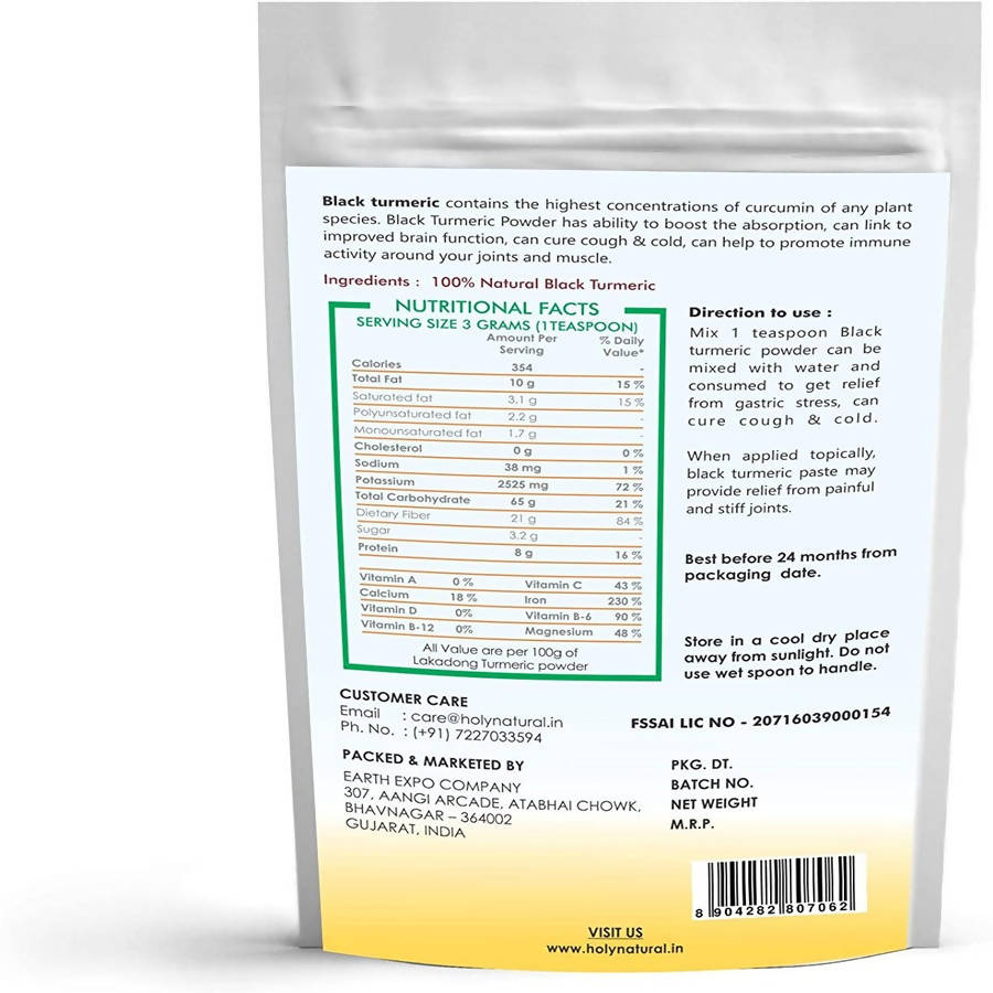 Holy Natural Black Turmeric Powder | Grocsy