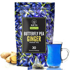 Blue Tea Butterfly Pea Ginger Herbal Tea Bags | Grocsy