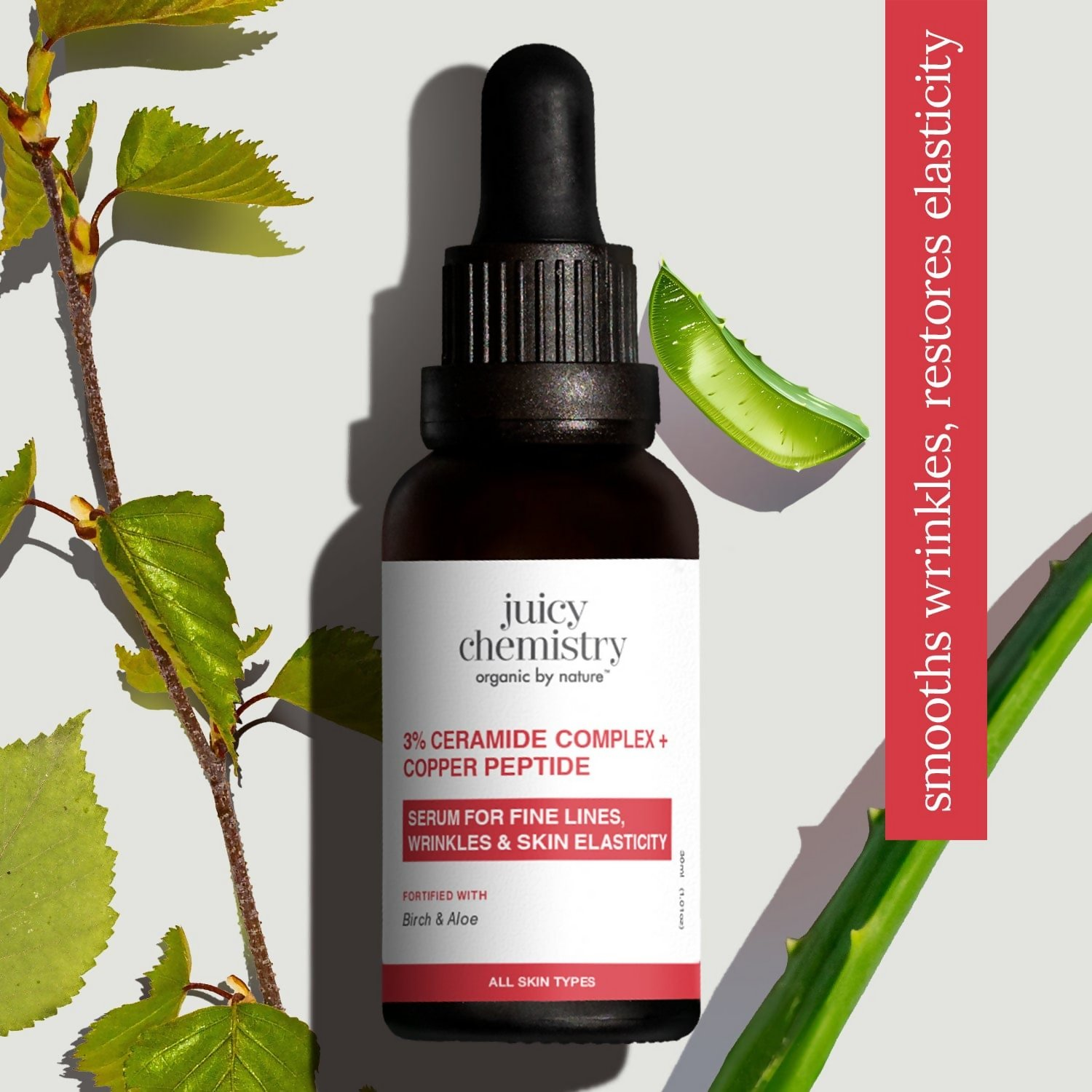 Juicy Chemistry 3% Ceramide Complex + Copper Peptide Face Serum | Grocsy