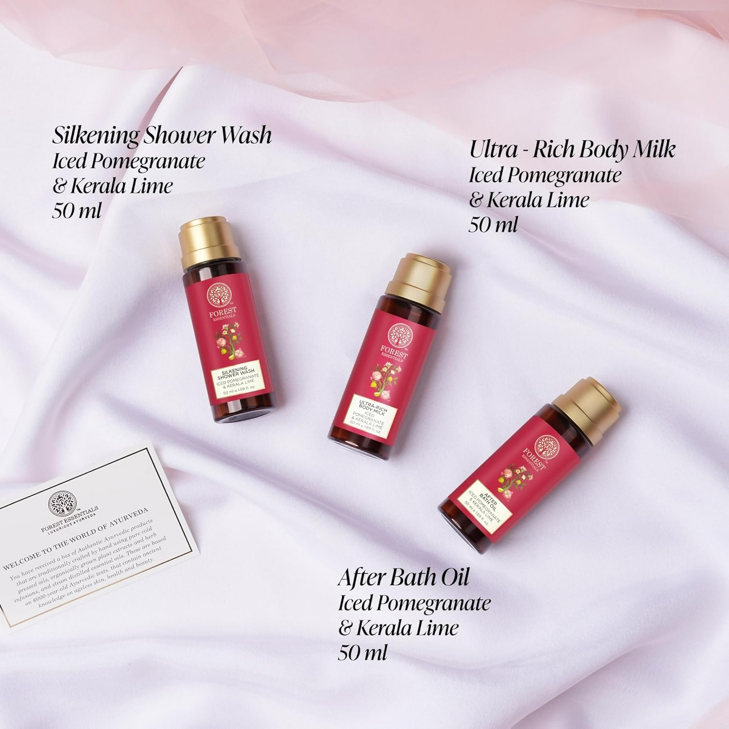 Forest Essentials Roopa Fragrant Shower Ritual Luxurious Ayurvedic Bath & Body Gift Set Kit | Grocsy