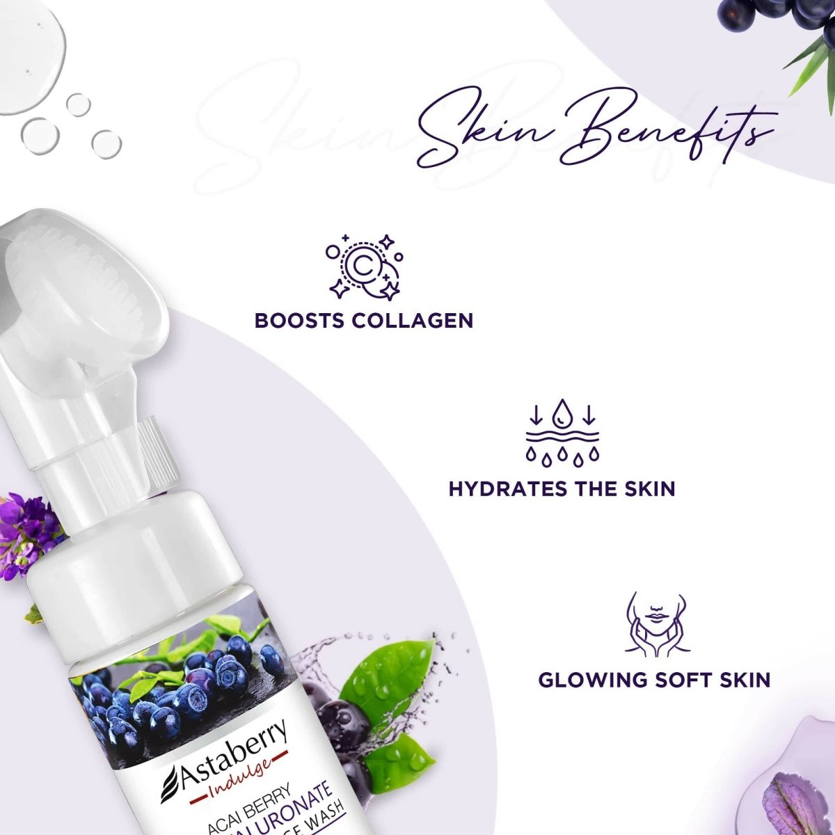 Astaberry Indulge Acai Berry Foaming Face Wash | Grocsy