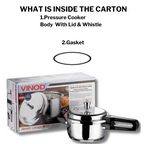 Vinod 18/8 Stainless Steel Outer Lid Pressure Cooker | Grocsy