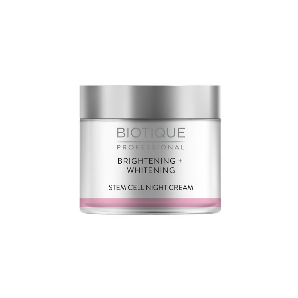 Biotique Professional Brightening + Whitening Stem Cell Night Cream | Grocsy
