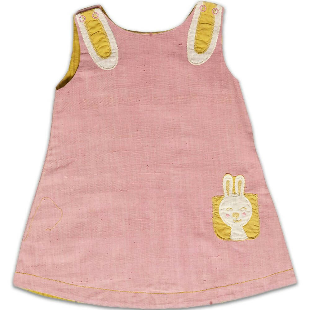Mhyssa Pink Sleeveless A-line Frock | Grocsy