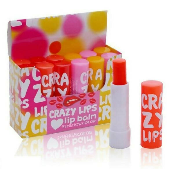 Favon Pack of 12 Multicolor Crazy Lip Balms | Grocsy