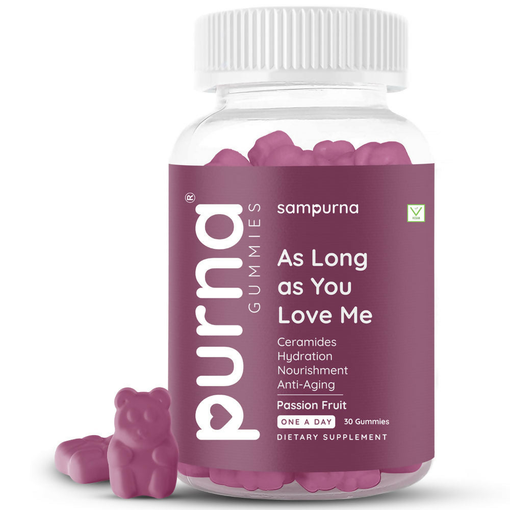 Purna As Long As You Love Me Ceramides Gummies - Passion Fruit | Grocsy