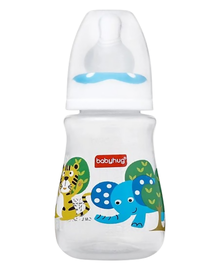 Babyhug Drop Anti Colic Sterilizable Feeding Bottle Blue | Grocsy