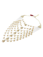 Jewel City Traditional Multi-Layer Kundan Pearl Rani Haar Set – Handcrafted Gold-Plated Indian Long Necklace with Earrings | Grocsy