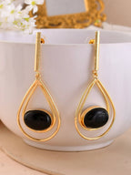 VOJ Women Gold Color stainless steel Earrings